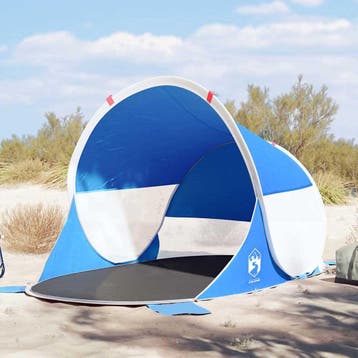 vidaXL Strandtent pop-up waterdicht azuurblauw, Verzenden
