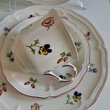 Villeroy & Boch - Service à thé et café (12) - Petite Fleur, Antiquités & Art
