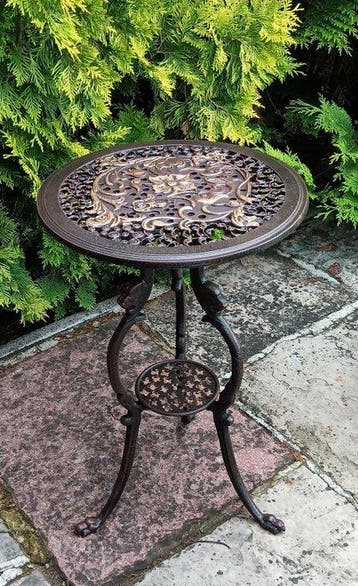 Table - Art nouveau - Fonte - Table dappoint en fonte