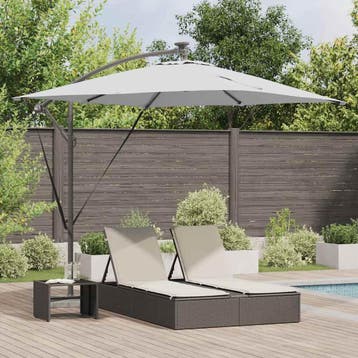 vidaXL Parasol Zand 249 x 249 x 250 cm Polyester en, Verzenden, Nieuw