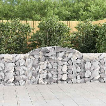 vidaXL Schanskorven 5 st gewelfd 300x30x80/100 cm, Verzenden, Nieuw