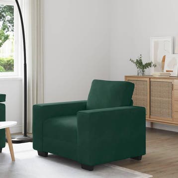vidaXL Sofastoel Donkergroen 100x77x82 cm Fluweel, Verzenden