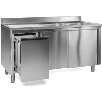 Spoeltafel | RVS | 2 Spoelbakken (Rechts) + Afdruipvlak |, Verzenden, Nieuw in verpakking