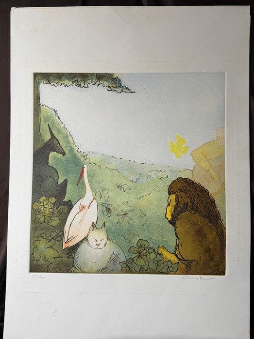 Constant Nieuwenhuijs (1920-2005) - Orpheus met dieren, Antiek en Kunst, Antiek | Overige Antiek