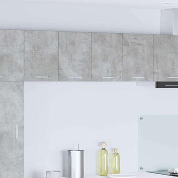 vidaXL Hangkast 2 st Beton Grijs en Wit Bewerkt hout, Verzenden, Nieuw