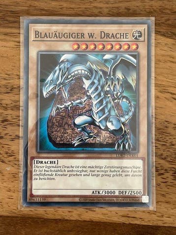 Konami - 3 Card - Yu-Gi-Oh! - Blauäugiger w. Drache Foil,
