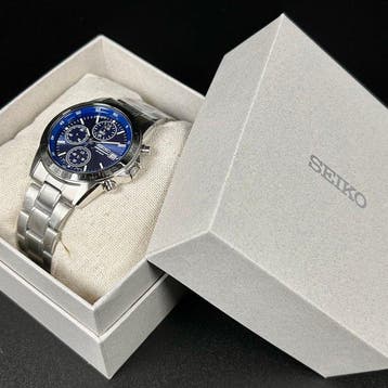 Seiko - Chronograph - Quartz - Blue Dial - Zonder