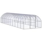 vidaXL Kippenren 3x10x2 m gegalvaniseerd staal, Verzenden