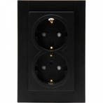 KOPP Athenis HK07 1-voudig Dubbel Stopcontact Mat Zwart met, Verzenden, Nieuw