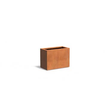 Cortenstaal plantenbak 80x40x60cm - Met bodem