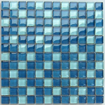 Wand Mozaïek Tegels Factory Glas Blauw Mix - Matje 30x30cm, Wandtegels, Nieuw, Ophalen of Verzenden, 20 tot 40 cm
