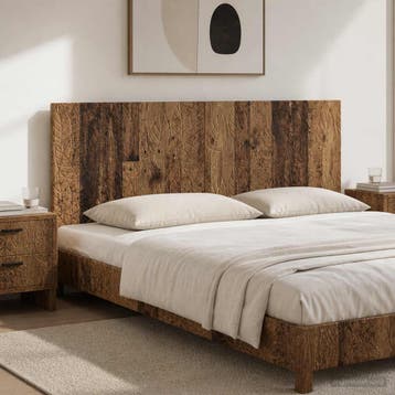 vidaXL Wandgemonteerd Hoofdbord DELFT Oud hout Bewerkt hout, Verzenden, Nieuw