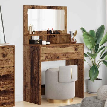 vidaXL Slaapkamer Toilet Tafels Oud Hout 80 x 39,6 x 135 cm, Huis en Inrichting, Verzenden, Nieuw