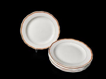 Meissen - Korallerand - 6 Piatti da pane - Diametro 21cm -, Antiek en Kunst