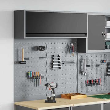 vidaXL Gereedschapskast Set met plank 3 st Zwart, Verzenden, Nieuw