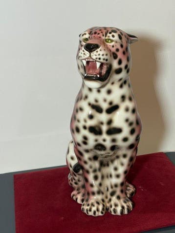 Statue, Leopardo - 60 cm - Céramique