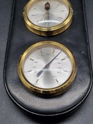 Vintage Wetterstation Wand 1970er – Barometer Hygrometer -