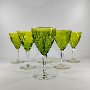 Val Saint Lambert - Verre à vin (6) - modèle Nestor t.