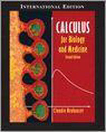 Calculus for Biology and Medicine - Reviews, Livres, Verzenden