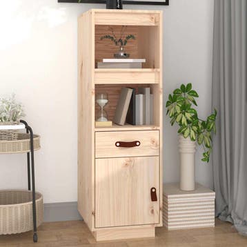 vidaXL Hoge kast 34x40x108,5 cm massief grenenhout, Huis en Inrichting, Verzenden, Nieuw