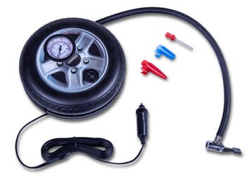 Mini compressor 12V | Met manometer - Incl. 3 adapters, Bricolage & Construction, Compresseurs, Verzenden