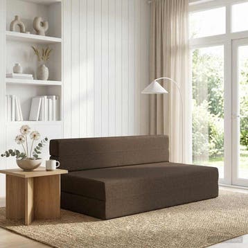 vidaXL Vouwbare Sofa Bed Taupe 152 x 86,5 x 60 cm Stof, Verzenden, Nieuw
