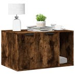 vidaXL Kattenbakkast 80x50x45 cm bewerkt hout gerookt, Dieren en Toebehoren, Katten-accessoires, Verzenden, Nieuw