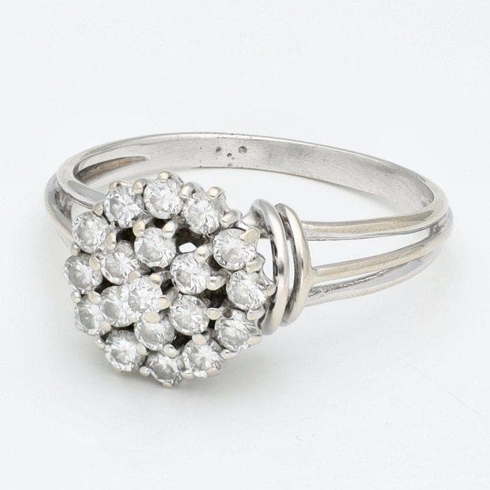 Bague - 18 carats Or blanc Diamant (Naturelle), Bijoux, Sacs & Beauté, Bagues