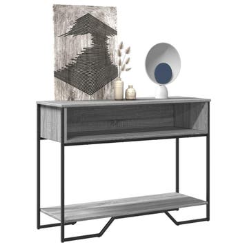 vidaXL Wandtafel 100x35x74,5 cm bewerkt hout grijs sonoma, Verzenden, Nieuw