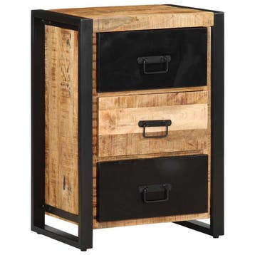vidaXL Ladekast 50x35x70 cm massief ruw mangohout, Verzenden, Nieuw