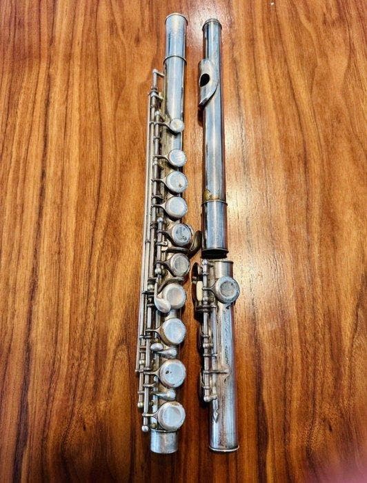 Erich Lederer - Silver Concert - - Fluit - Duitsland - 1970, Musique & Instruments, Instruments à vent | Flûtes à bec