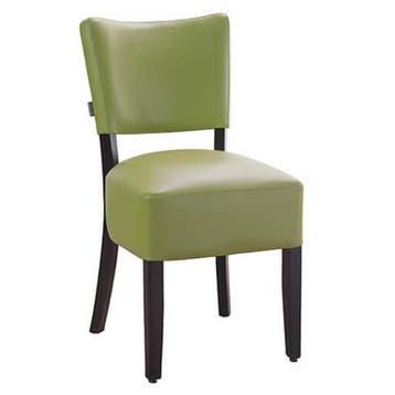 Stoel | TARA | Kunstleer/Hout | Green | Wengé Frame |, Verzenden