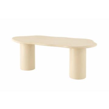 Eettafel Organisch Maya Microcement 210 cm Beige, Verzenden, Nieuw, Industriële meubels, Overige vormen