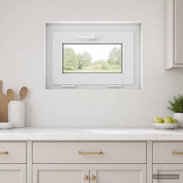 vidaXL Kleur binnenkant kelderraam Wit RISOR 60 x 45 cm, Verzenden