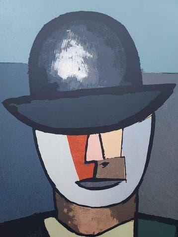 Jean Hélion (1904-1987) - Portrait dhomme au chapeau melon