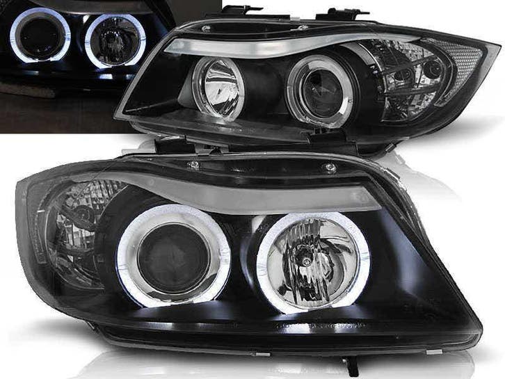 Angel Eyes koplamp units Black geschikt voor BMW E90/E91, Auto-onderdelen, Verlichting, Gebruikt, BMW, Verzenden