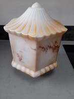 Lampe de bureau - Laiton nickelé, Opaline - Plafonnier
