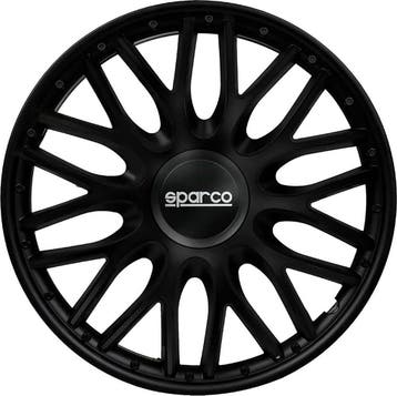 Sparco Wieldoppen Roma 14 inch Zwart - 4 stuks, Verzenden, Zo goed als nieuw