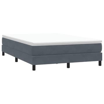 vidaXL Boxspring zonder matras fluweel donkergrijs 160x210, Verzenden, Nieuw