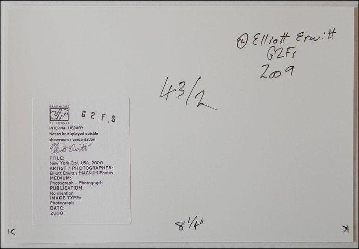 Elliott Erwitt (1928–2018) - New York City, USA, 2000, Antiek en Kunst, Kunst | Designobjecten