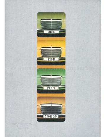 1974 MERCEDES BENZ E KLASSE DIESEL BROCHURE NEDERLANDS