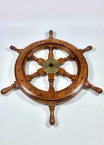 Maritieme objecten - Hout, Messing- Timón, Antiek en Kunst
