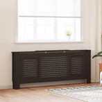 vidaXL Radiatorombouw 205 cm MDF zwart, Verzenden, Nieuw