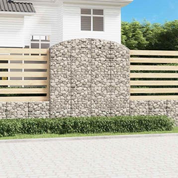 vidaXL Schanskorf gewelfd 200x50x200/220 cm gegalvaniseerd, Verzenden, Nieuw