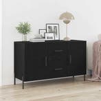 vidaXL Dressoir met lade Zwart Eiken 100 x 36 x 60 cm, Huis en Inrichting, Verzenden, Nieuw