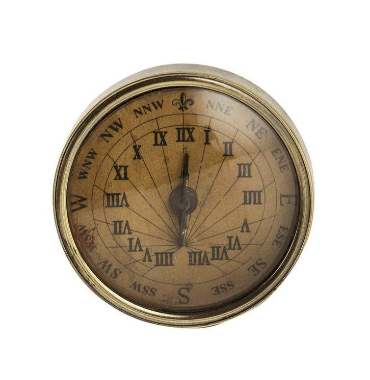 *TIP*  Kompas 18th C. Compass-Sundial small, Zakelijke goederen, Kantoor en Winkelinrichting | Winkel en Inventaris, Ophalen of Verzenden