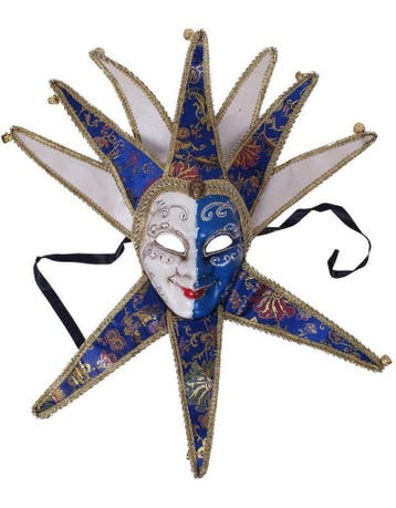 Luxe Blauw Venetiaans masker met volledig gezicht, Ophalen of Verzenden, Nieuw