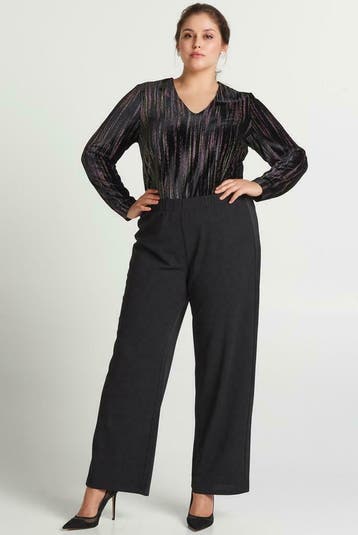Broek SANDIE Zizzi glans zijbies maat s, Verzenden, Nieuw