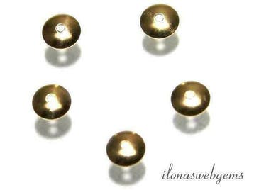 10 stuks Gold filled kralenkapjes ca. 4mm, Verzenden, Tussenstuk of Tussenkraal