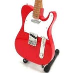 Miniatuur Fender Telecaster gitaar met gratis standaard, Verzenden, Nieuw, Beeldje, Replica of Model
